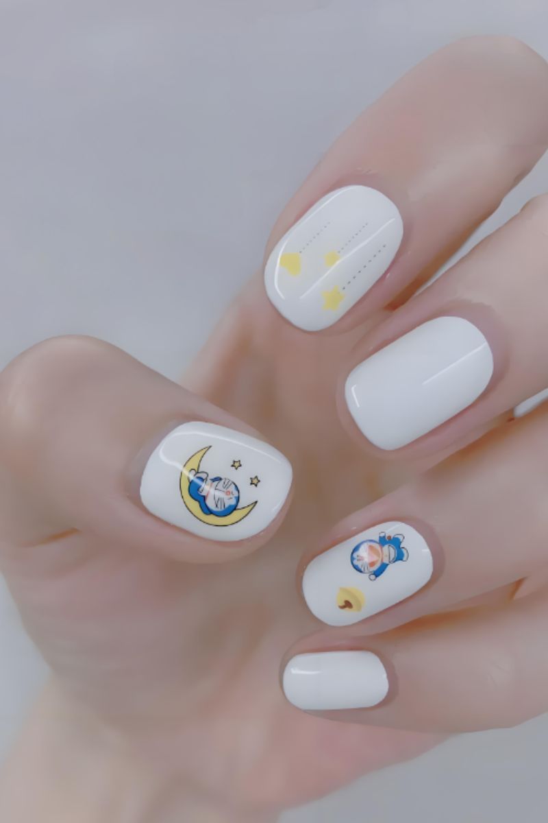 Ảnh vẽ nail hoạt hình Doraemon 30