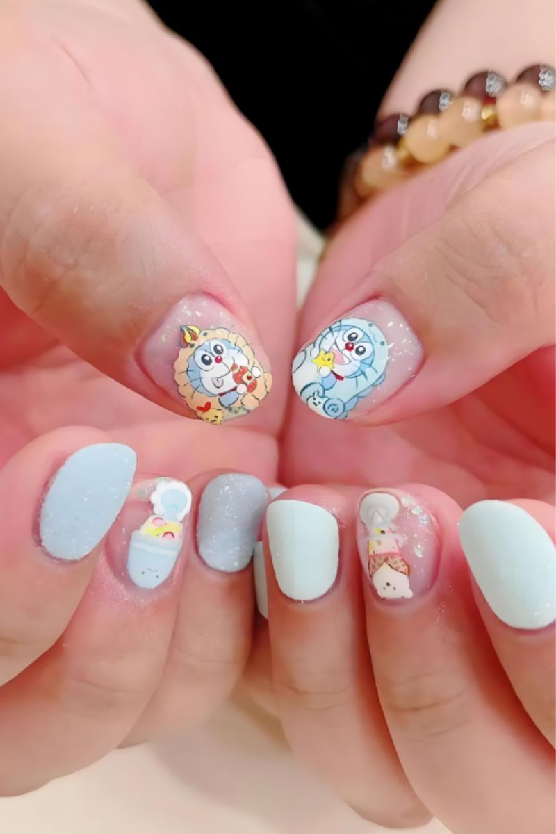 Ảnh vẽ nail hoạt hình Doraemon 31