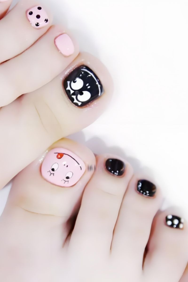 Ảnh nail chân vẽ cute 11