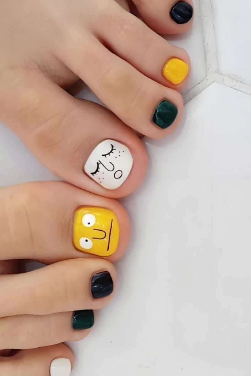 Ảnh nail chân vẽ cute 13