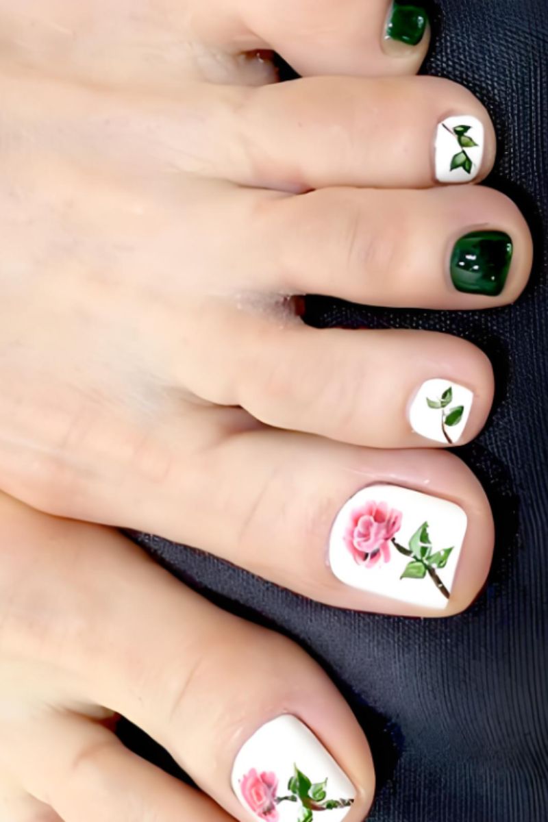 Ảnh nail chân vẽ cute 14