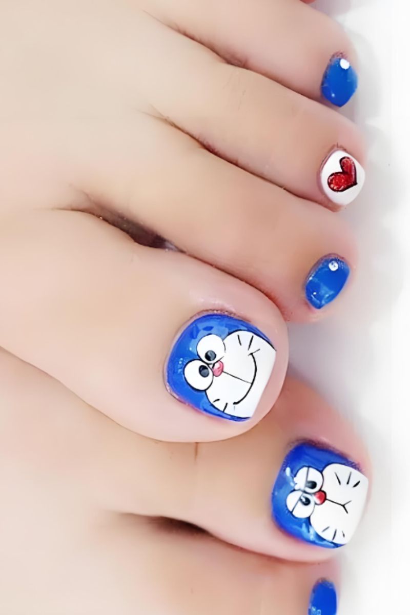 Ảnh nail chân vẽ cute 17