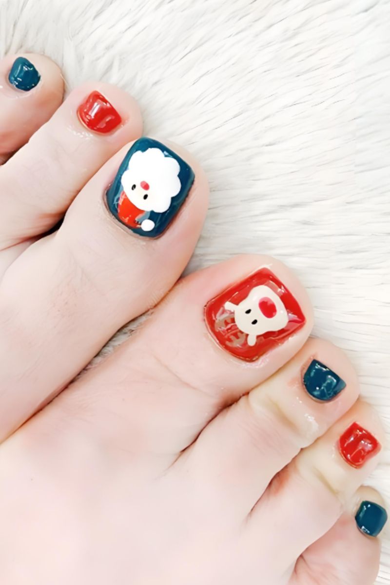 Ảnh nail chân vẽ cute 18