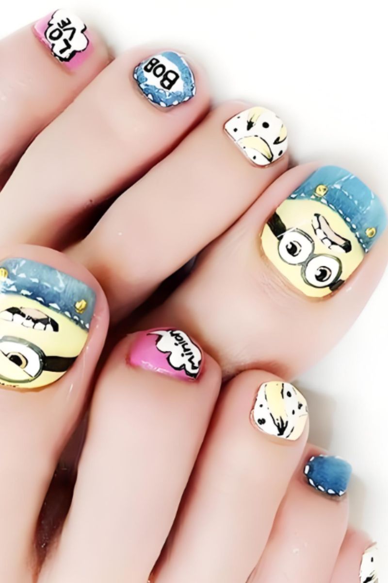 Ảnh nail chân vẽ cute 21