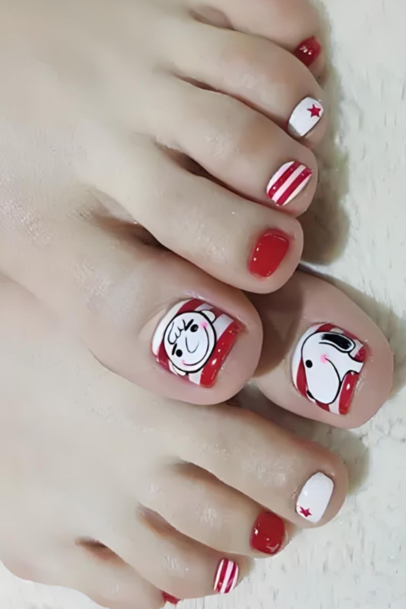 Ảnh nail chân vẽ cute 22