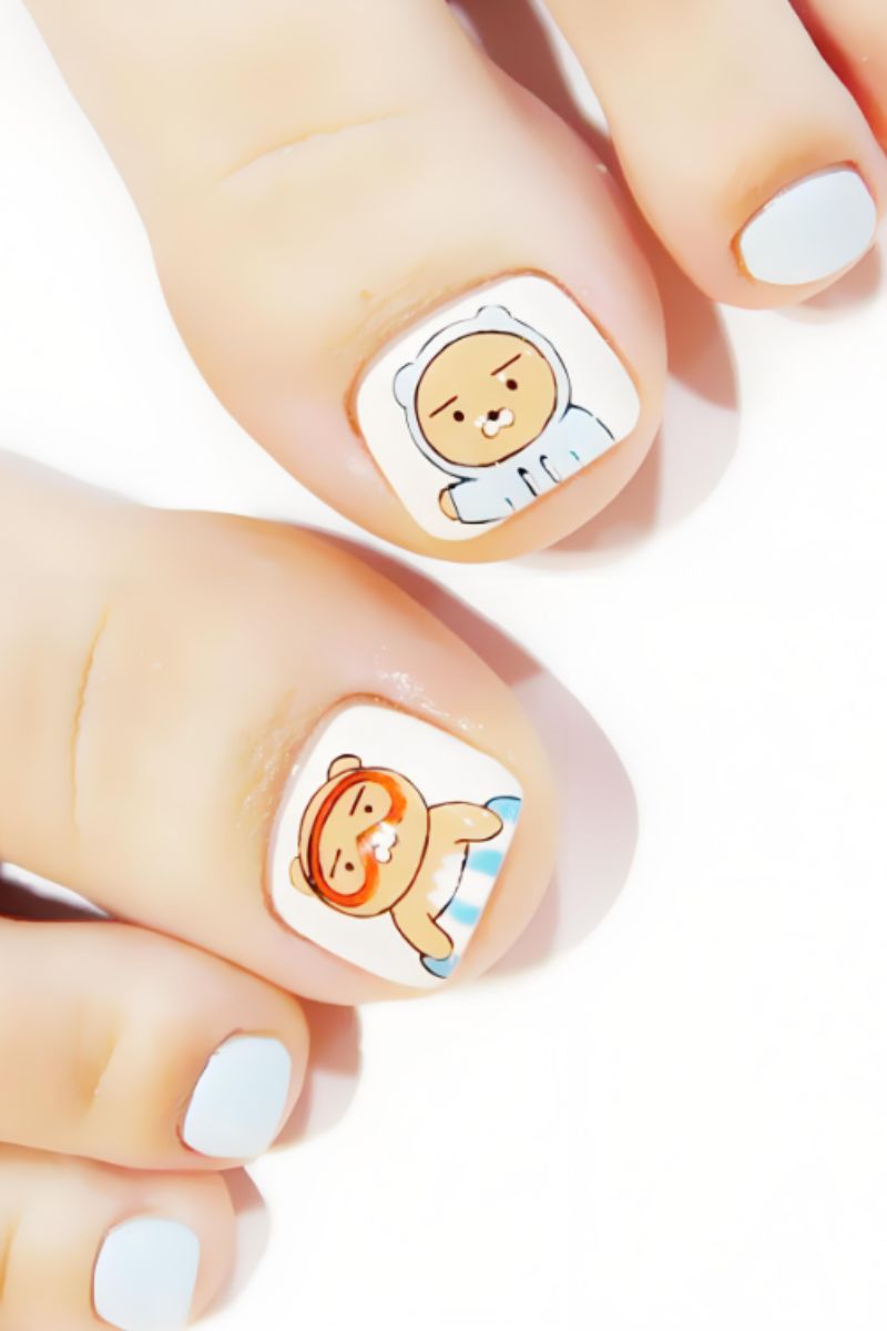 Ảnh nail chân vẽ cute 23