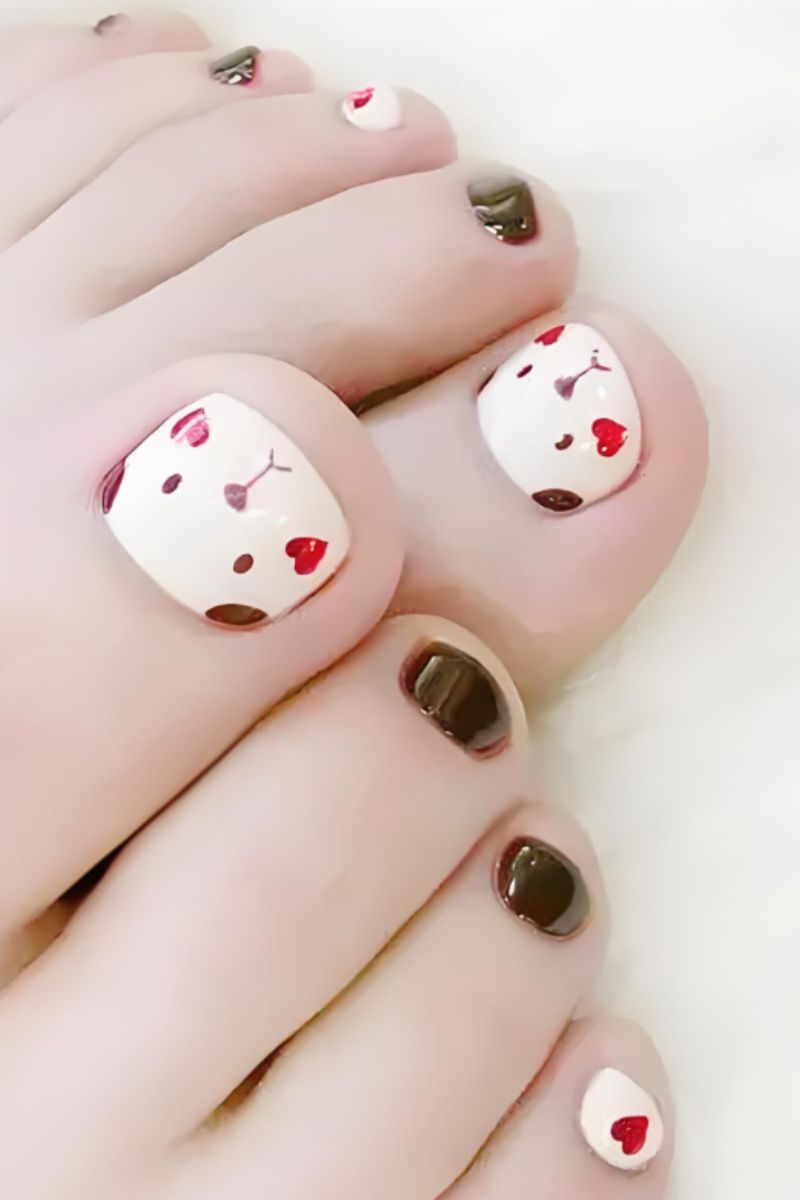 Ảnh nail chân vẽ cute 26