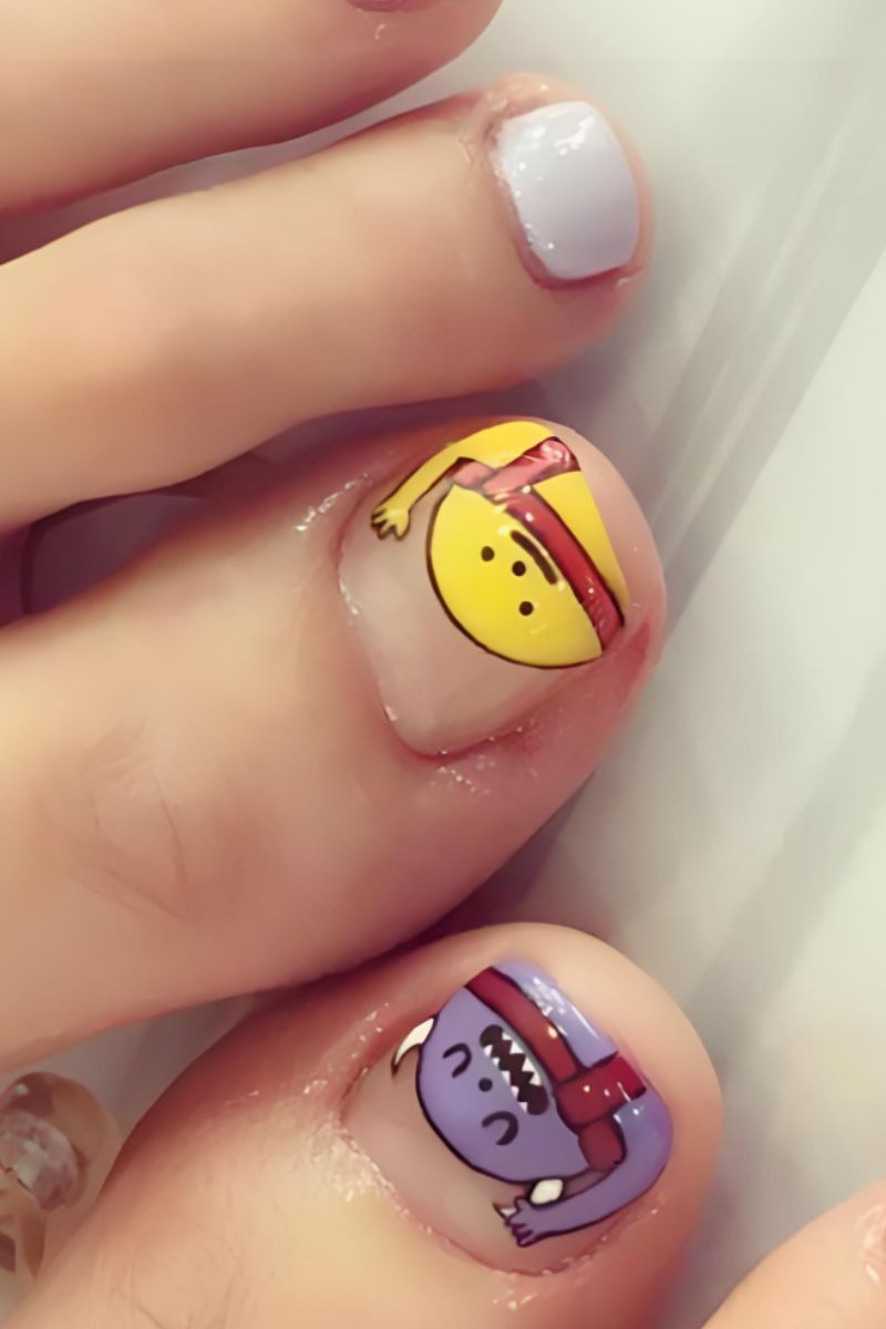 Ảnh nail chân vẽ cute 28