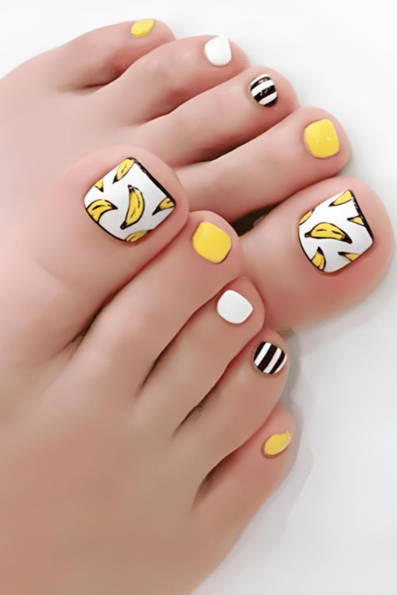 Ảnh nail chân vẽ cute 4