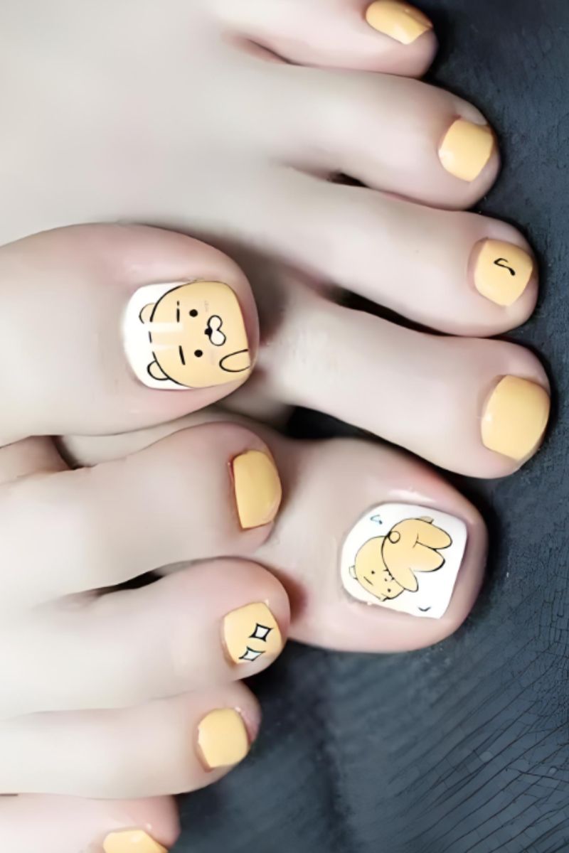 Ảnh nail chân vẽ cute 6