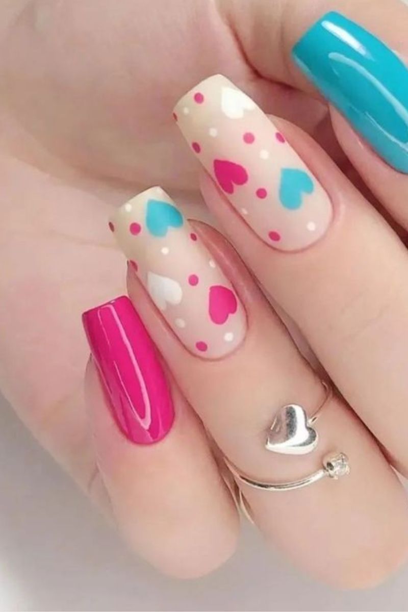 Ảnh các mẫu nail màu hồng đẹp 23