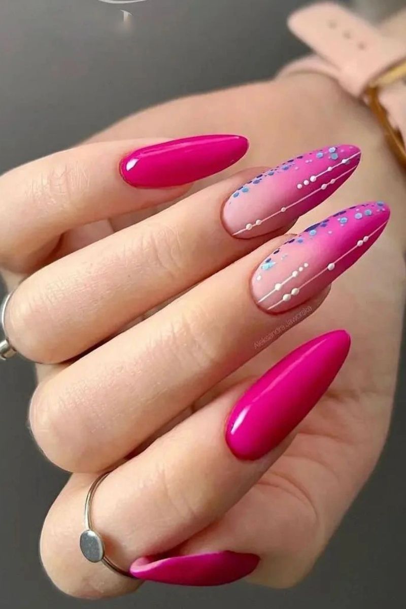 Ảnh các mẫu nail màu hồng đẹp 26