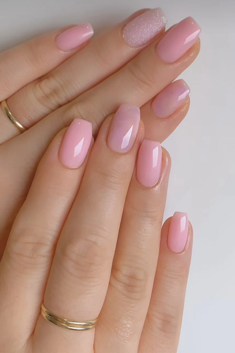 Ảnh các mẫu nail màu hồng đẹp 28