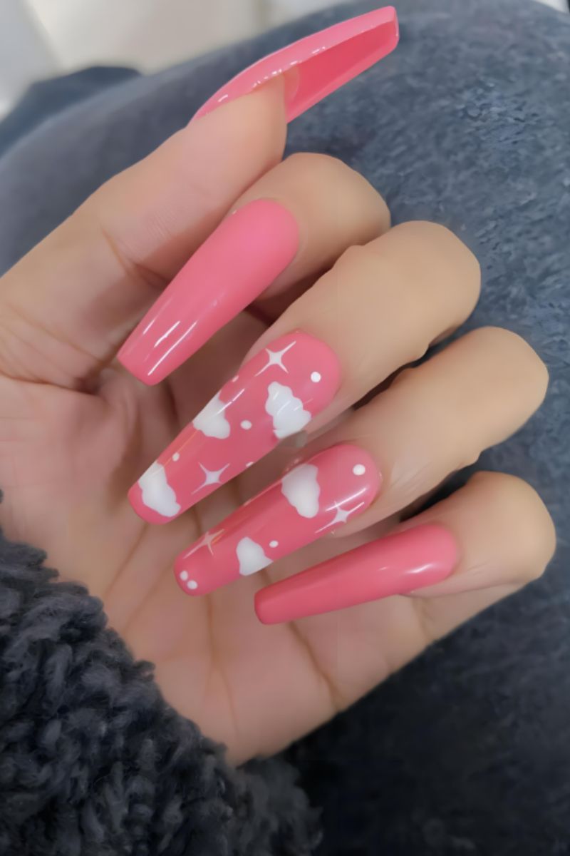 Ảnh các mẫu nail màu hồng đẹp 8