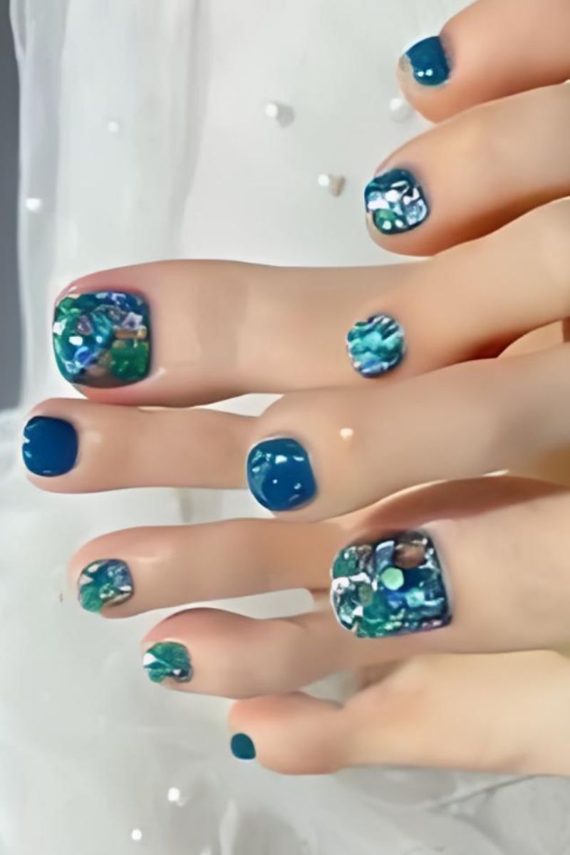 Ảnh nail chân vân đá 24