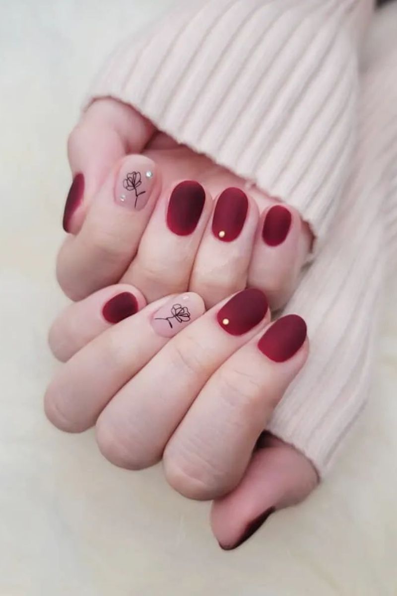 Ảnh nail Hàn Quốc đơn giản 3