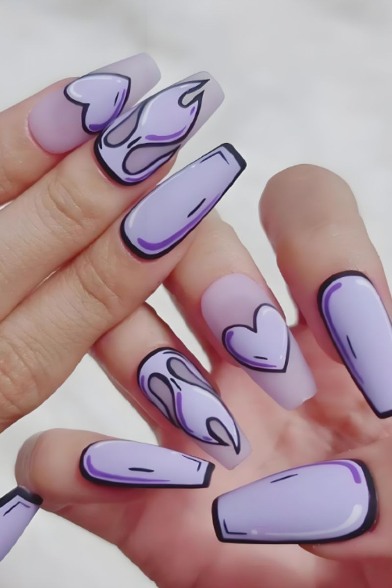 Ảnh nail Hàn Quốc đơn giản 7