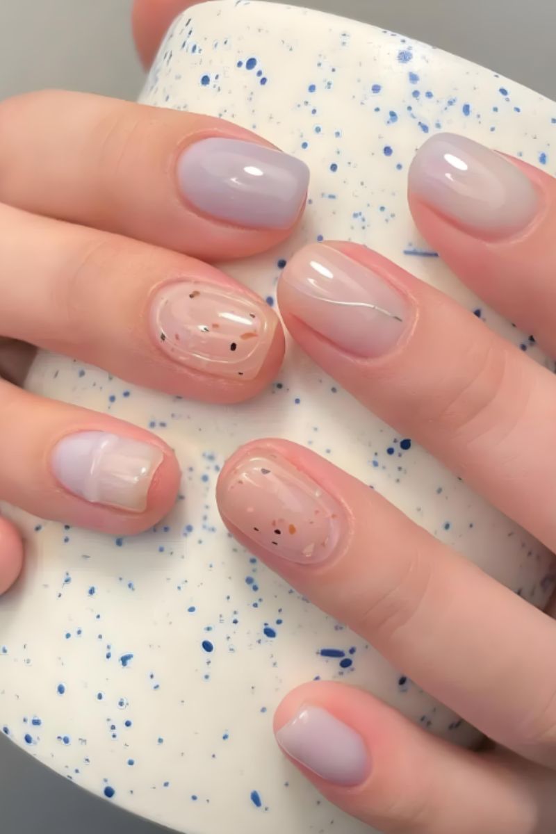 Ảnh nail Hàn Quốc tôn da