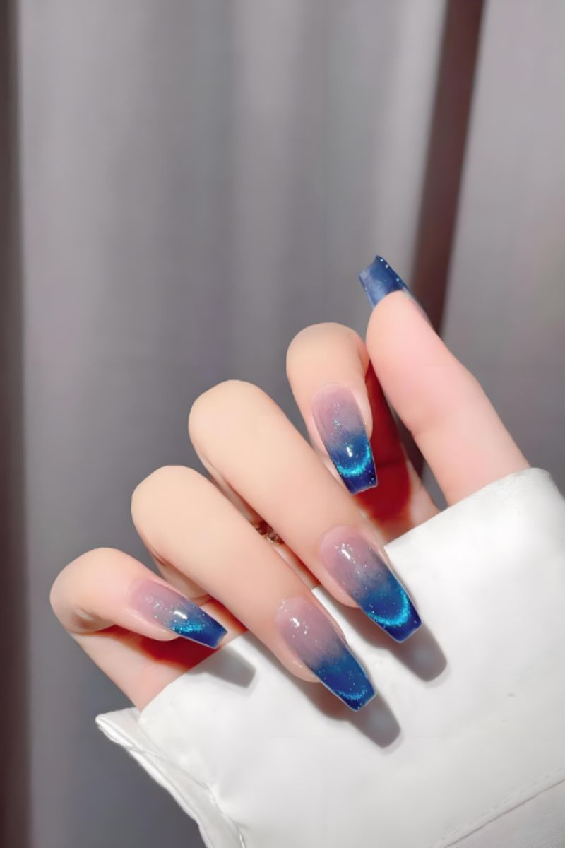 Ảnh nail tay mắt mèo sành điệu 12