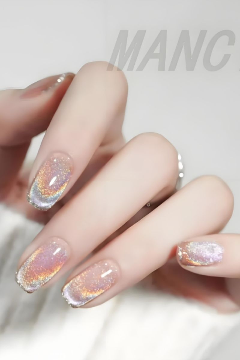 Ảnh nail tay mắt mèo sành điệu 13