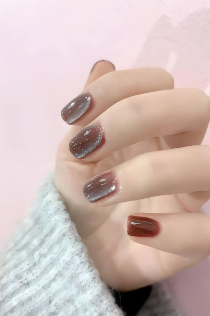 Ảnh nail tay mắt mèo sành điệu 16