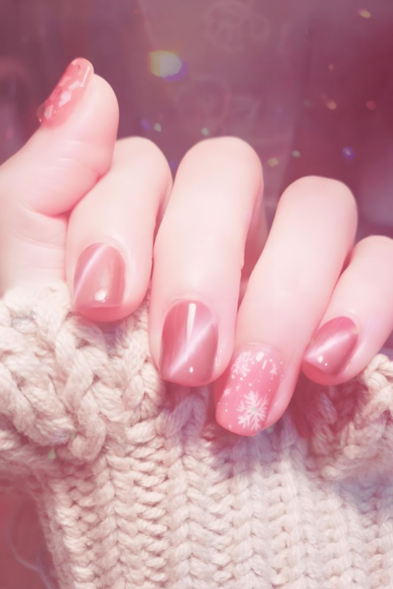 Ảnh nail tay mắt mèo sành điệu 17