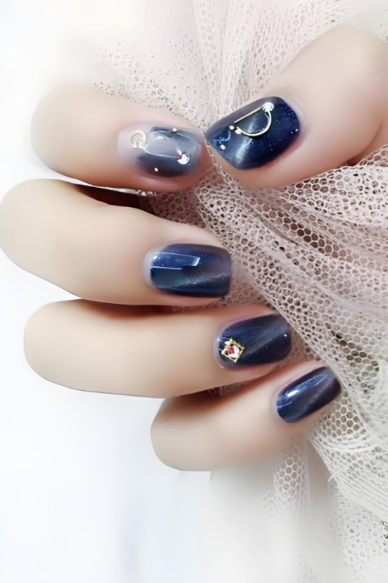 Ảnh nail tay mắt mèo sành điệu 18