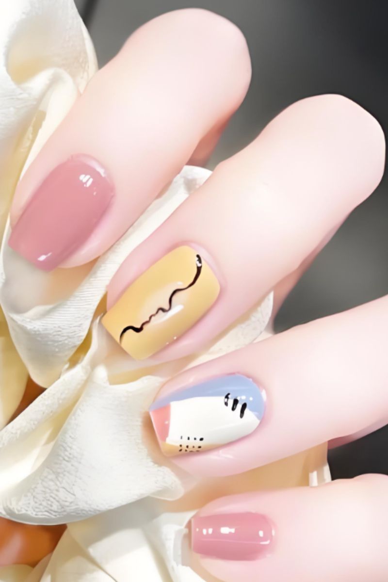 Ảnh nail tay vẽ đơn giản 10