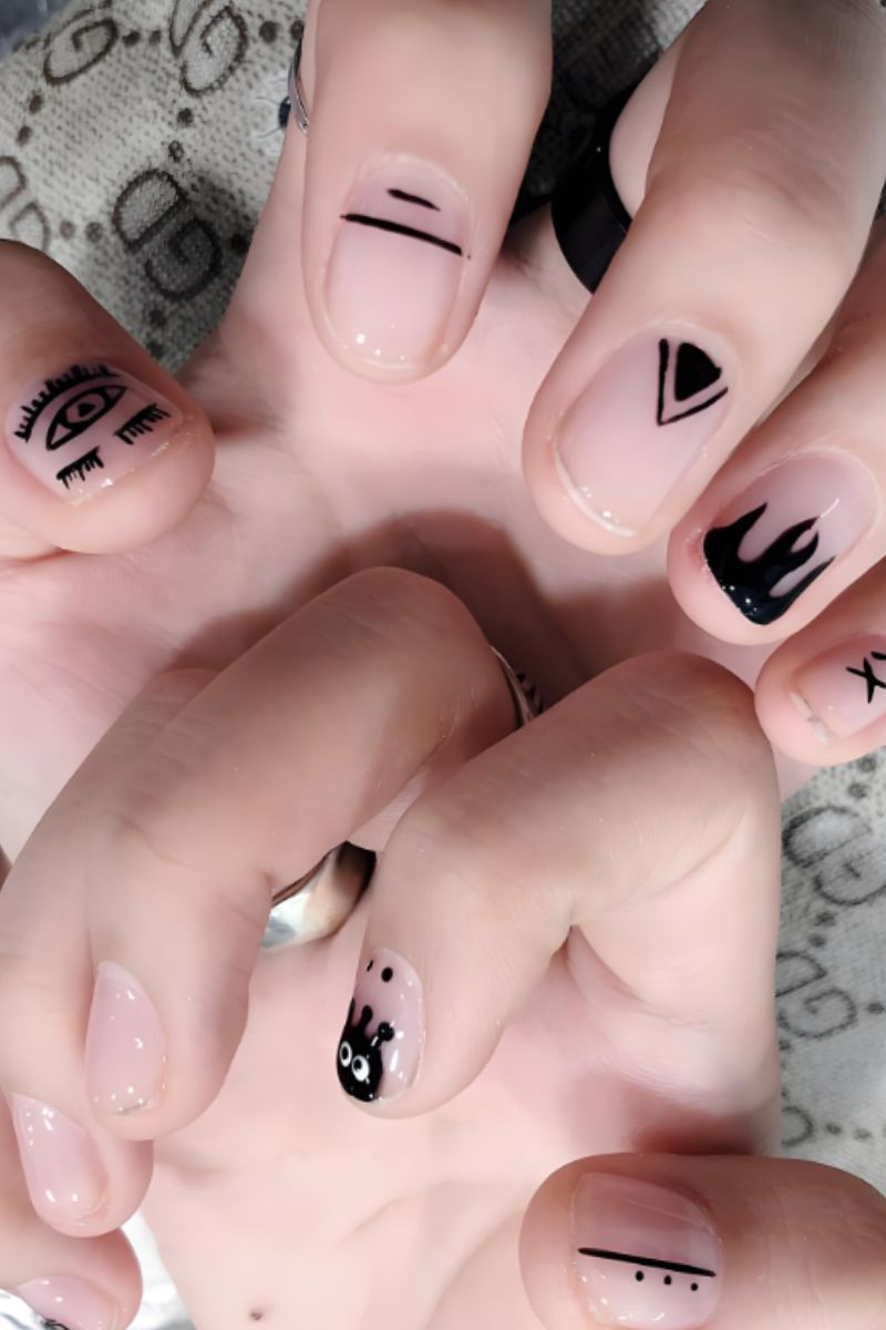 Ảnh nail tay vẽ đơn giản 11