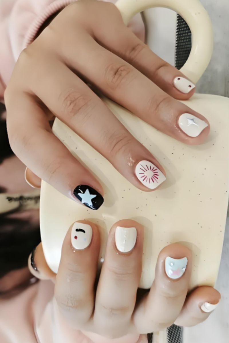 Ảnh nail tay vẽ đơn giản 16