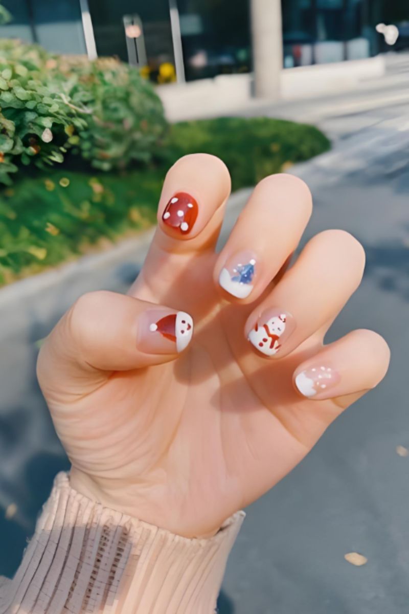 Ảnh nail tay vẽ đơn giản 23