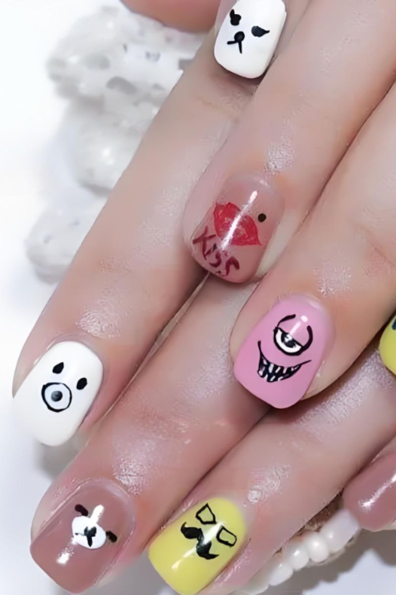 Ảnh nail tay vẽ đơn giản 30