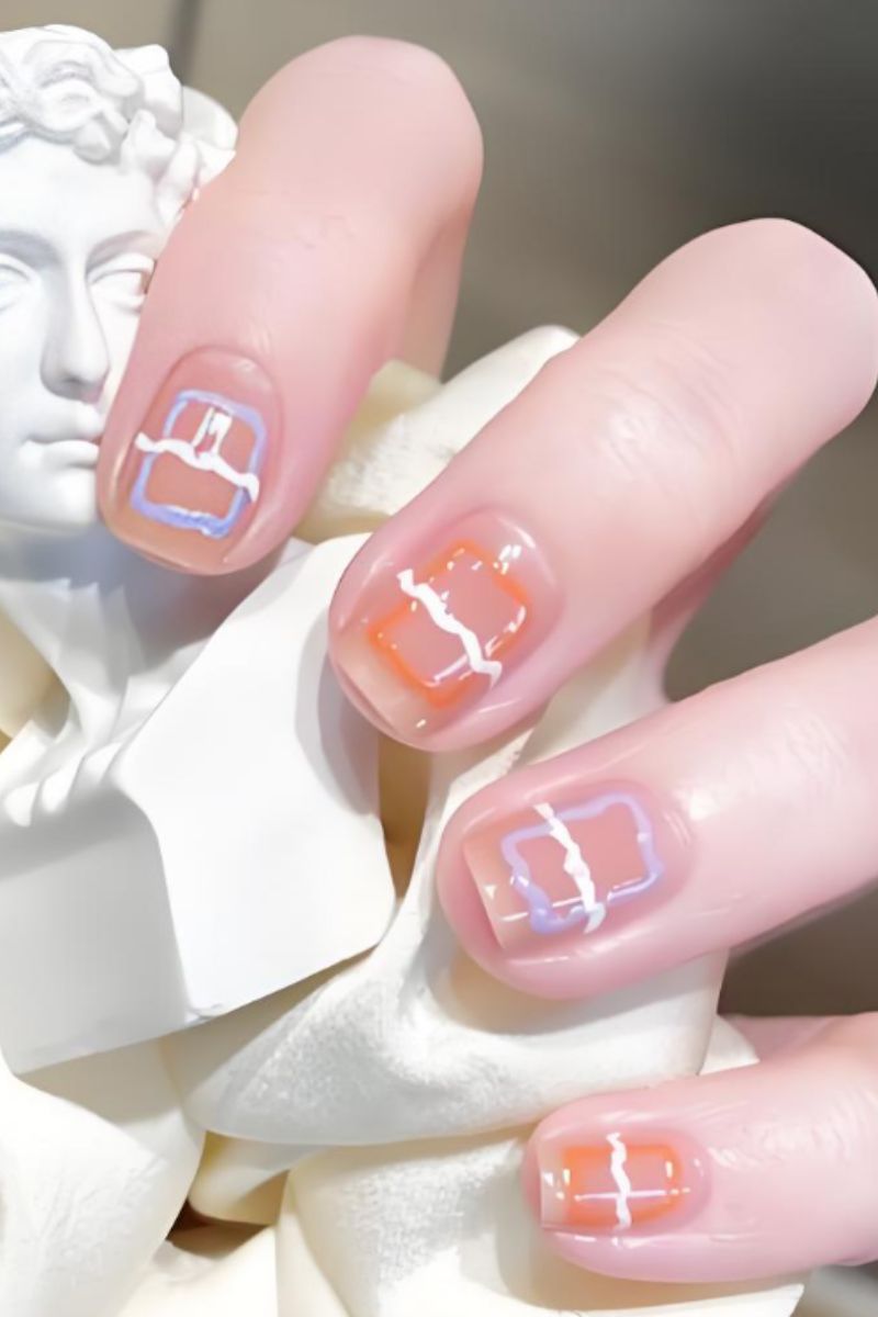 Ảnh nail tay vẽ đơn giản 6