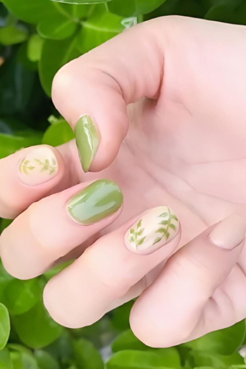 Nail màu xanh lá độc đáo bắt mắt