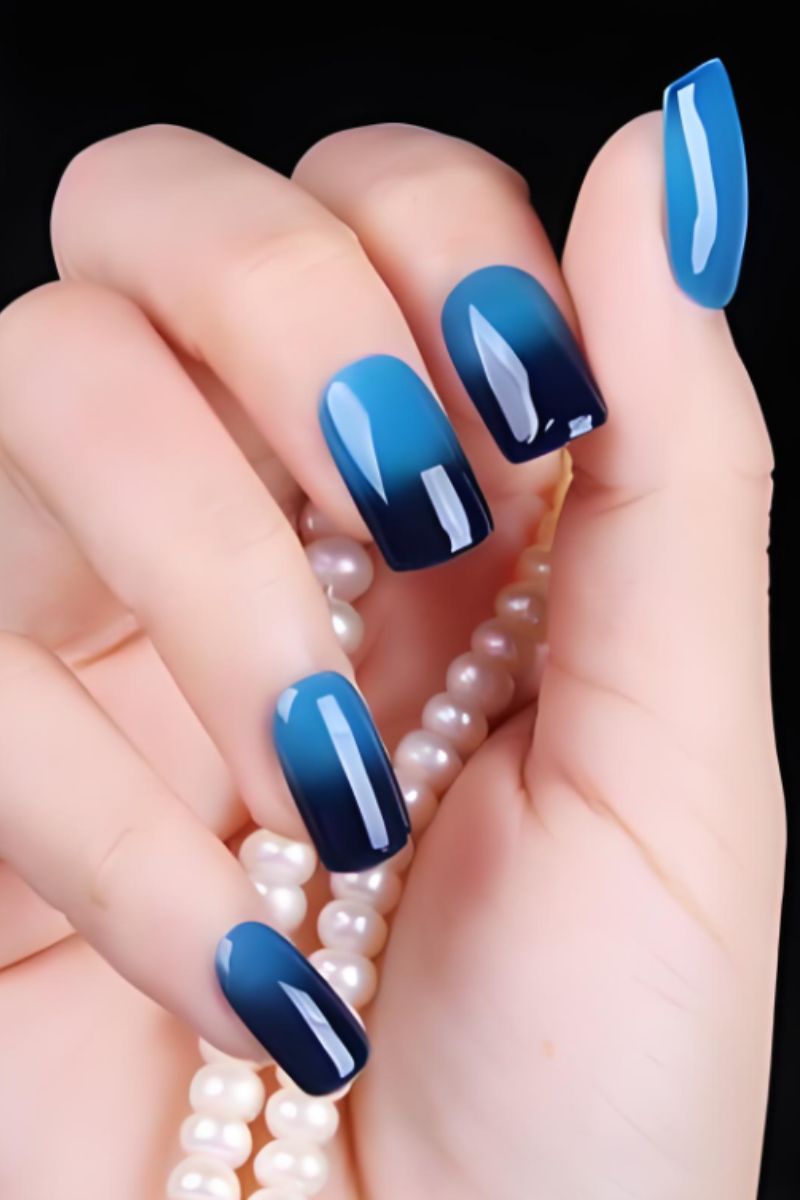 Ảnh nail xanh than 30