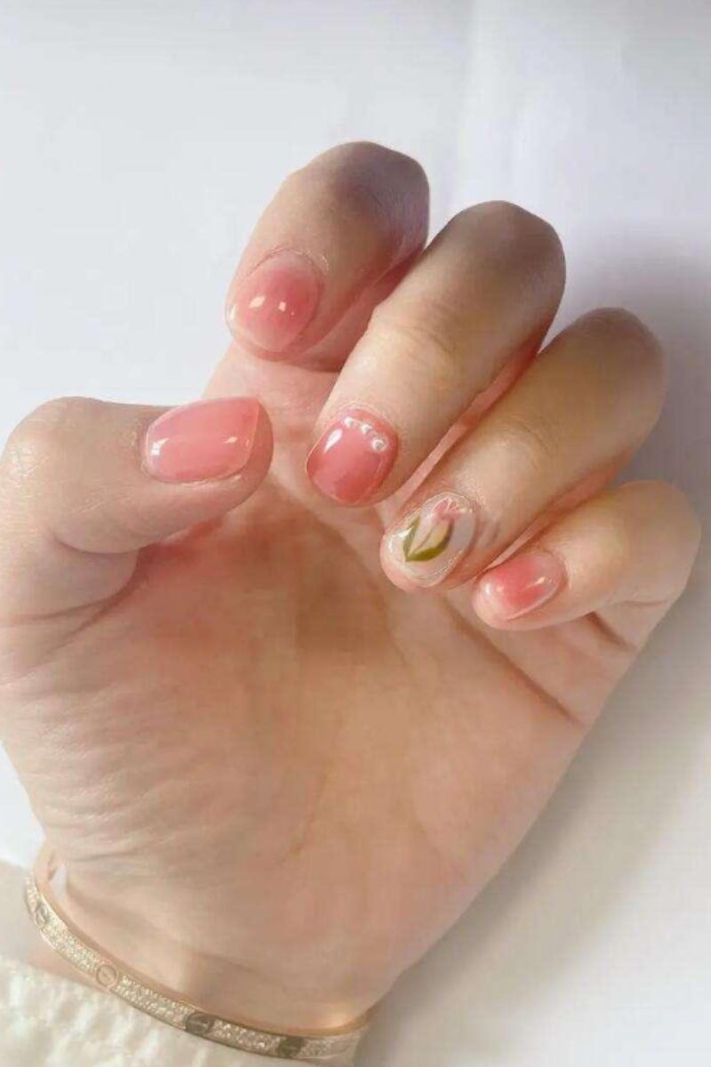 Ảnh vẽ nail hoa tulip 18