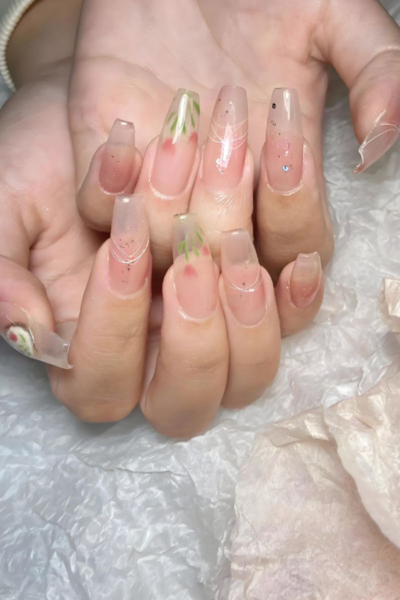 Ảnh vẽ nail hoa tulip 28